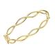 Carissima Gold Women's 9ct Yellow Gold Crossover Wave Bangle