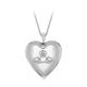 Tuscany Silver Women's Sterling Silver Rhodium Plated 19.5 mm Heart Claddagh Locket Pendant on Adjustable Curb Chain Necklace of Length 46 cm/18 Inch