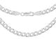 Tuscany Silver Women's Sterling Silver 5.1 mm Flat Curb Chain Necklace of Length 46 cm/18 Inch