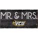 VCU Rams 6'' x 12'' Mr. & Mrs. Sign