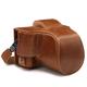 MegaGear MG1493 Ever Ready Genuine Leather Camera Case and Strap for Fujifilm X-T100 (15-45mm) - Brown