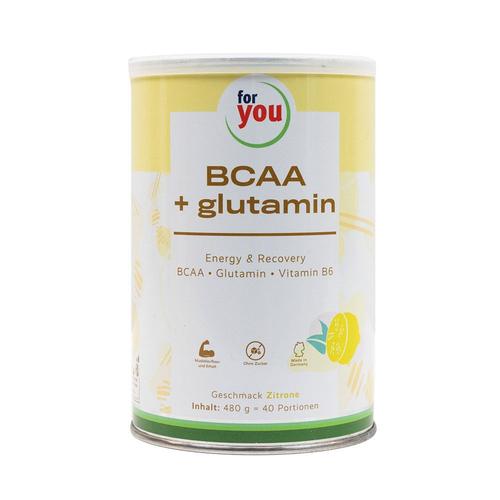 FOR YOU BCAA+glutamin Energy & Recovery Zitrone 480 g Pulver