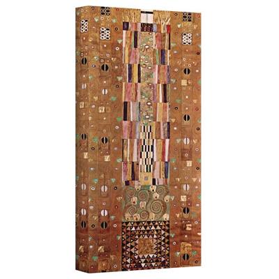 ArtWall Abstract Frieze Gallery Wrapped Canvas by Gustav Klimt, 12 by 24-Inch
