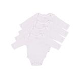 Leveret 4 Pack Long Sleeve Bodysuit 100% Cotton White 6-12 Months screenshot. Infant Bodysuits directory of Clothes.