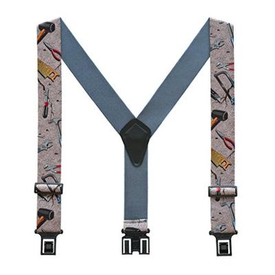 Perry Mens Hand Tools on Grey Suspenders - Belt Clip