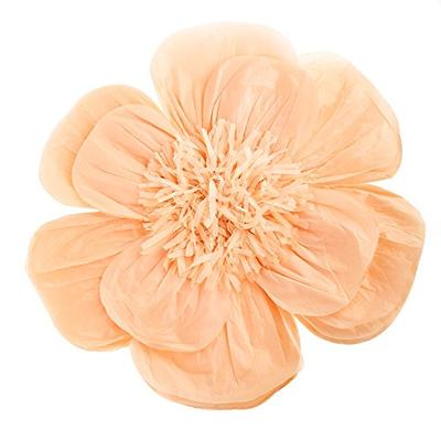 Homeford Paper Scalloped Magnolia Wall Flower, 20-Inch (Peach)