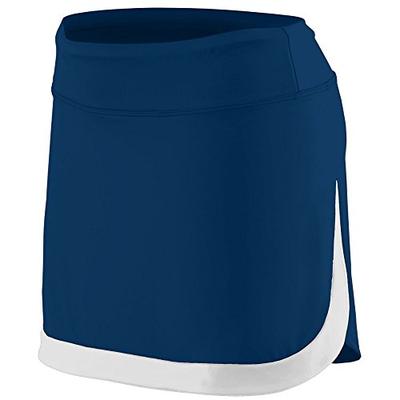Augusta Sportswear AG2410 Women's Action Color Block Skort, Navy/White, XX-Large Pack