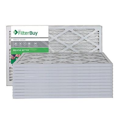 FilterBuy 13x21.5x1 MERV 8 Pleated AC Furnace Air Filter, (Pack of 12 Filters), 13x21.5x1 - Silver