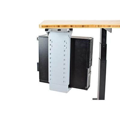 Adjustable Swivel Under-Desk CPU Holder / Under Desk PC Tower Stand / for ergonomic standing desks,