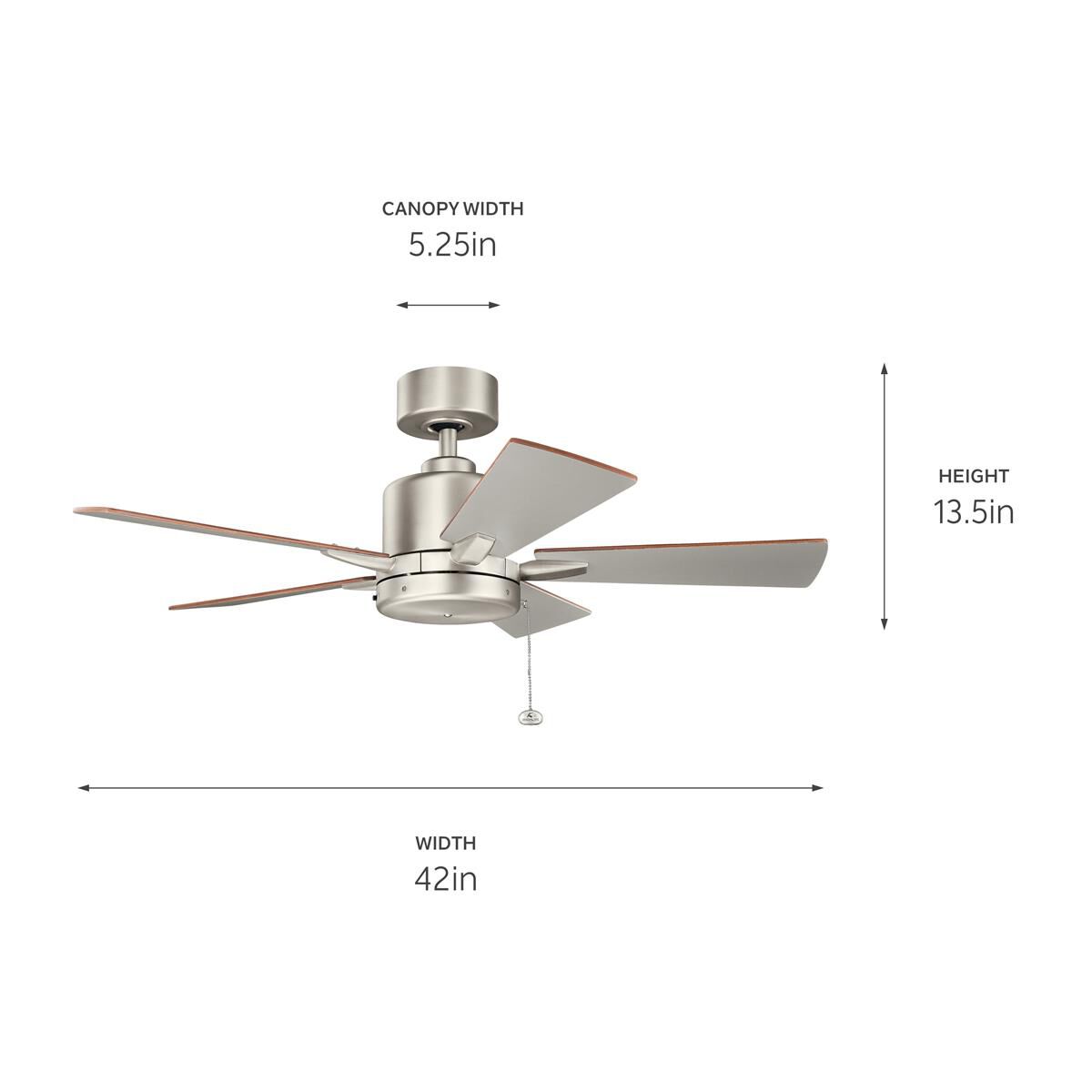 Kichler Lighting Lucian 42 Inch Ceiling Fan - 330241NI