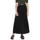ONLY Damen Maxi Falten Rock | Einfarbiger Plissee Skirt mit Gummizug | Wadenlanges Basic ONLVENEDIG, Farben:Schwarz, Größe:S