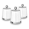 Morphy Richards 978054 Dimensions Set of 3 Round Kitchen Storage Canisters, White