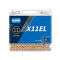 KMC Unisex – Erwachsene Ti-N X11EL 11-Fach Kette 1/2" x11/128, 118 Glieder, Gold