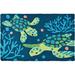 Jellybean Home & Garden Deep Sea Turtles 20 in. x 30 in. Outdoor Door Mat Synthetics in Blue/Green | Wayfair JB-LCW021