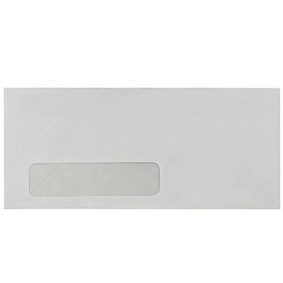 JAM PAPER #10 Business Commercial Window Envelopes - 4 1/8 x 9 1/2 - White - Bulk 500/Box