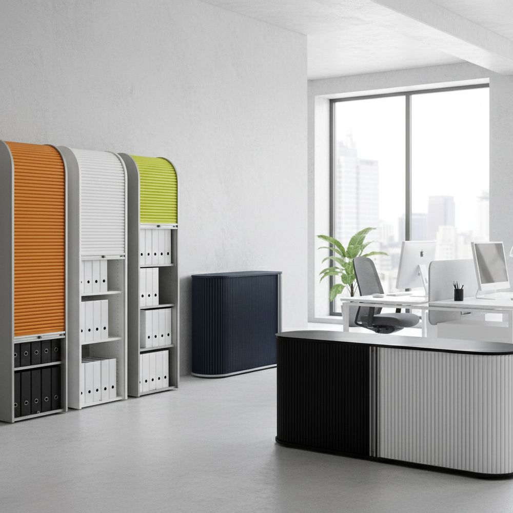 Klenk Dancer Schränke - Korpus mit Rollladen Hochschrank Schwarz