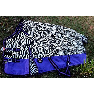 CHALLENGER 80" 1000D Turnout Horse Heavy Winter Waterproof Blanket Purple 6134G