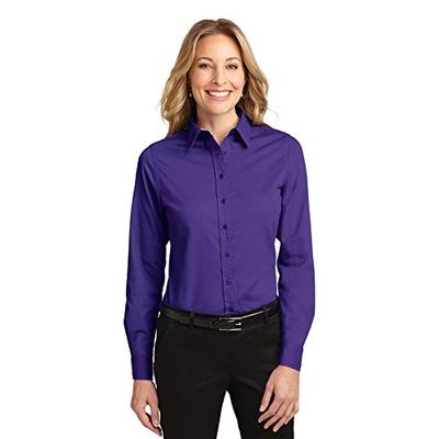 Port Authority Women's Ladies Long Sleeve XL Purple/Light Stone