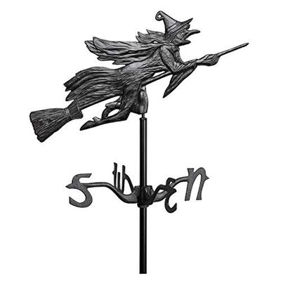 Whitehall Products Flying Witch Garden Weathervane, Black