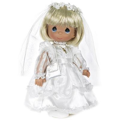 The Doll Maker Precious Moments Dolls, Linda Rick, My First Communion, Blonde, 12 inch doll