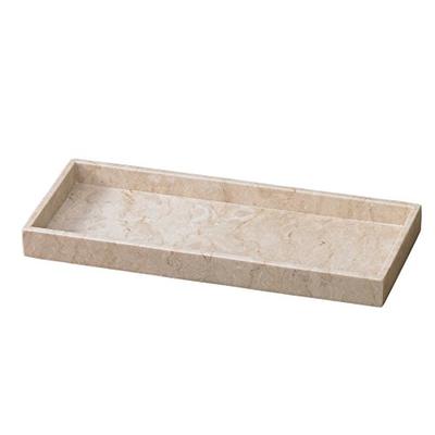 Creative Home Natural Champagne Marble Stone Vanity Tray, Organizer Tray