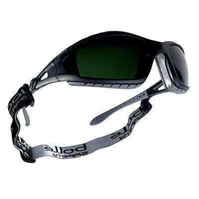 Bollé Safety 253-TR-40089 Tracker Safety Eyewear with Black/Gray Polycarbonate + TPE Full Frame and