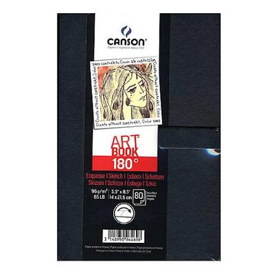 Canson 180 Degree Hardbound Sketch Books 5 1/2 in. x 8 1/2 in. 80 sheets [PACK OF 2 ]