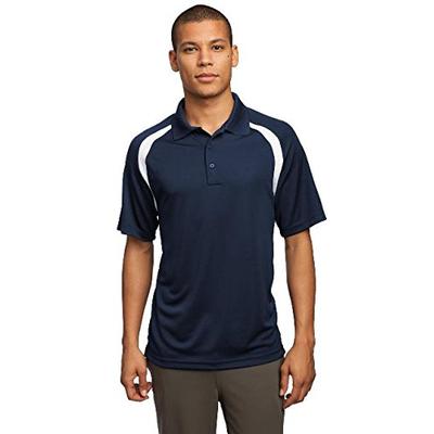 Sport-Tek Men's Dry Zone Colorblock Raglan Polo M True Navy/White