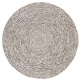 Jaipur Living Tenby Natural Solid Gray/ White Round Area Rug (6'X6') - RUG143092