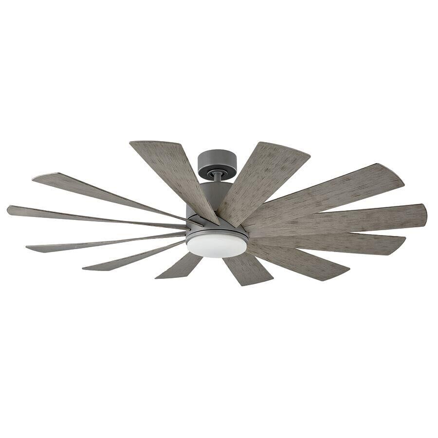 Modern Forms Windflower Outdoor Rated 60 Inch Ceiling Fan with Light Kit - FR-W1815-60L35GHWG