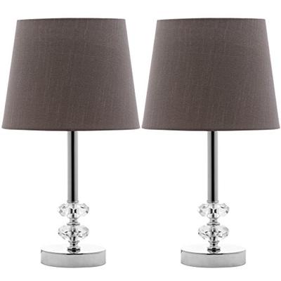Safavieh Lighting Collection Ashford Clear and Grey Crystal Orb 16-inch Table Lamp (Set of 2)
