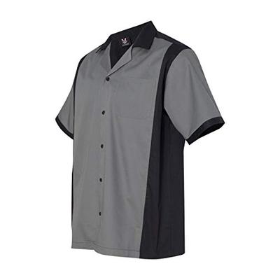 Hilton HP2243 Men's Cruiser Bowling Shirt Steel Large