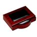 Dacasso Rosewood and Leather Memo Pad Holder, 4-Inch by 6-Inch