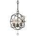 Solaris 12"W English Bronze 3-Light Outdoor Mini Chandelier