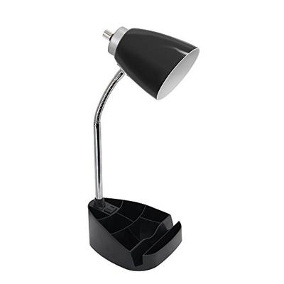 Limelights LD1057-BLK iPad Tablet Stand Book Gooseneck Organizer Desk Lamp with Holder and Charging