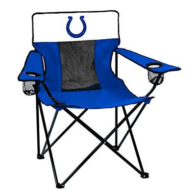 Logo Brands NFL Indianapolis Colts Folding Elite Chair with Mesh Back and Carry Bag , Royal, One Siz
