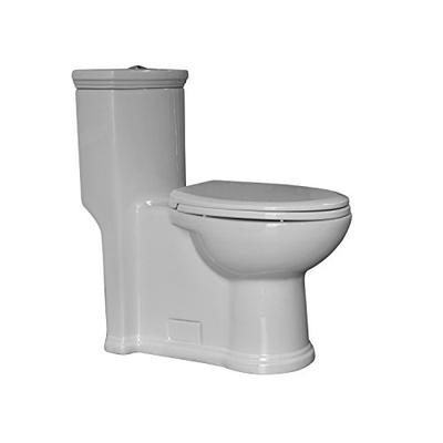 Whitehaus Collection WHMFL3364-EB Magic Flush One Piece Toilet with a Sophonic Dual Flush System, Wh