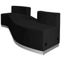 Flash Furniture Hercules 4 PC LeatherSoft Modular Reception Configuration w/Taut Back &Seat Faux Leather | Wayfair ZB-803-860-SET-BK-GG
