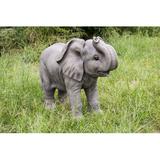 Hi-Line Gift Ltd. Elephant w/ Trunk Up Statue in Gray | 26.77 H x 16.93 W x 37.4 D in | Wayfair 87692