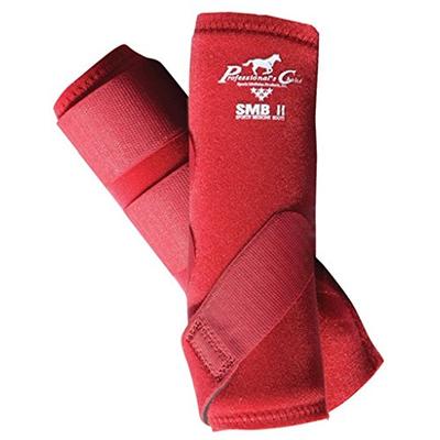 Professionals Choice Equine Smbii Leg Boot, Pair (Large, Crimson Red)