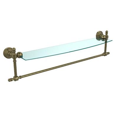 Allied Brass RW-33TB/24-ABR Retro Wave Collection 24 Inch Glass Vanity Shelf with Integrated Towel B