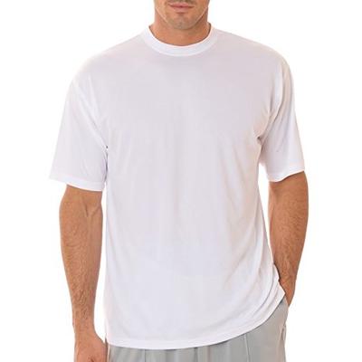 Moisture-wicking men's cool and dry sport performance tee. (White) (6X-Large)