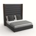 Wade Logan® Grasser Solid Wood & Low Profile Standard Bed Wood & /Upholstered/Revolution Performance Fabrics® in Gray/Black | Wayfair