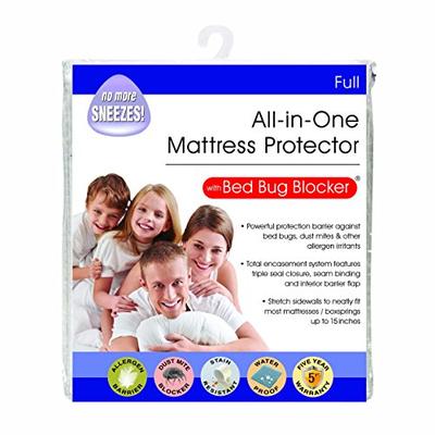 Bed Bug Blocker Hypoallergenic All In One Breathable Full Mattress Cover Encasement Protector Zipper