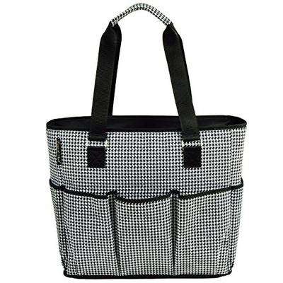 Picnic at Ascot 541-HT Large Insulated Multi Pocketed Travel Bag with 6 Exterior Pockets, Black