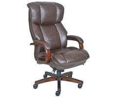 La-Z-Boy Fairmont Big & Tall Executive Bonded Leather Office Chair - Biscuit (Brown)