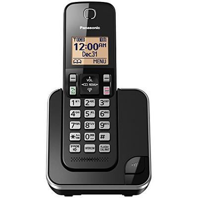 PANASONIC Expandable Cordless Phone System with Amber Backlit Display and Call Block - 1 Handsets -