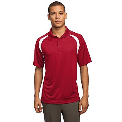 Sport-Tek Men's Dry Zone Colorblock Raglan Polo L True Red/White