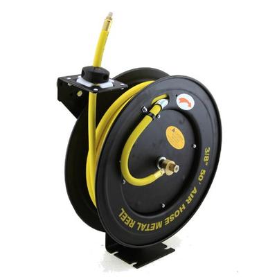 XtremepowerUS Auto-Rewind Retractable 50-Ft x 3/8-Inch Air Hose Reel with Rubber Hose