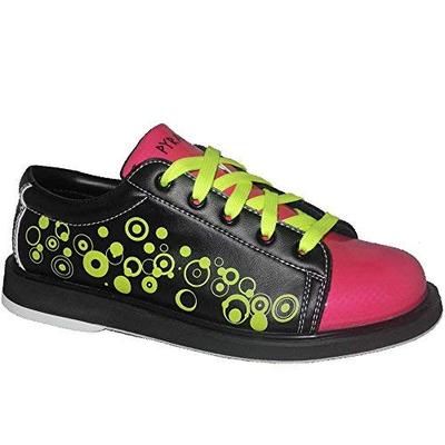 Pyramid Youth Rain Black/Hot Pink/Lime Green Bowling Shoes (3 Youth)